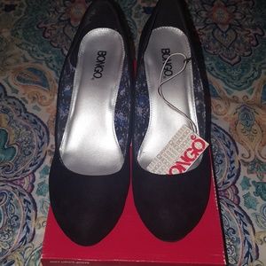 Black Suede Wedge Heels!